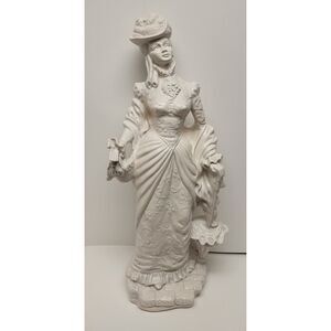 Atlantic Mold 22" Vintage Victorian Ceramic Lady Color White